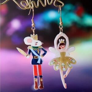 Nutcracker and Yellow Ballerina Earrings